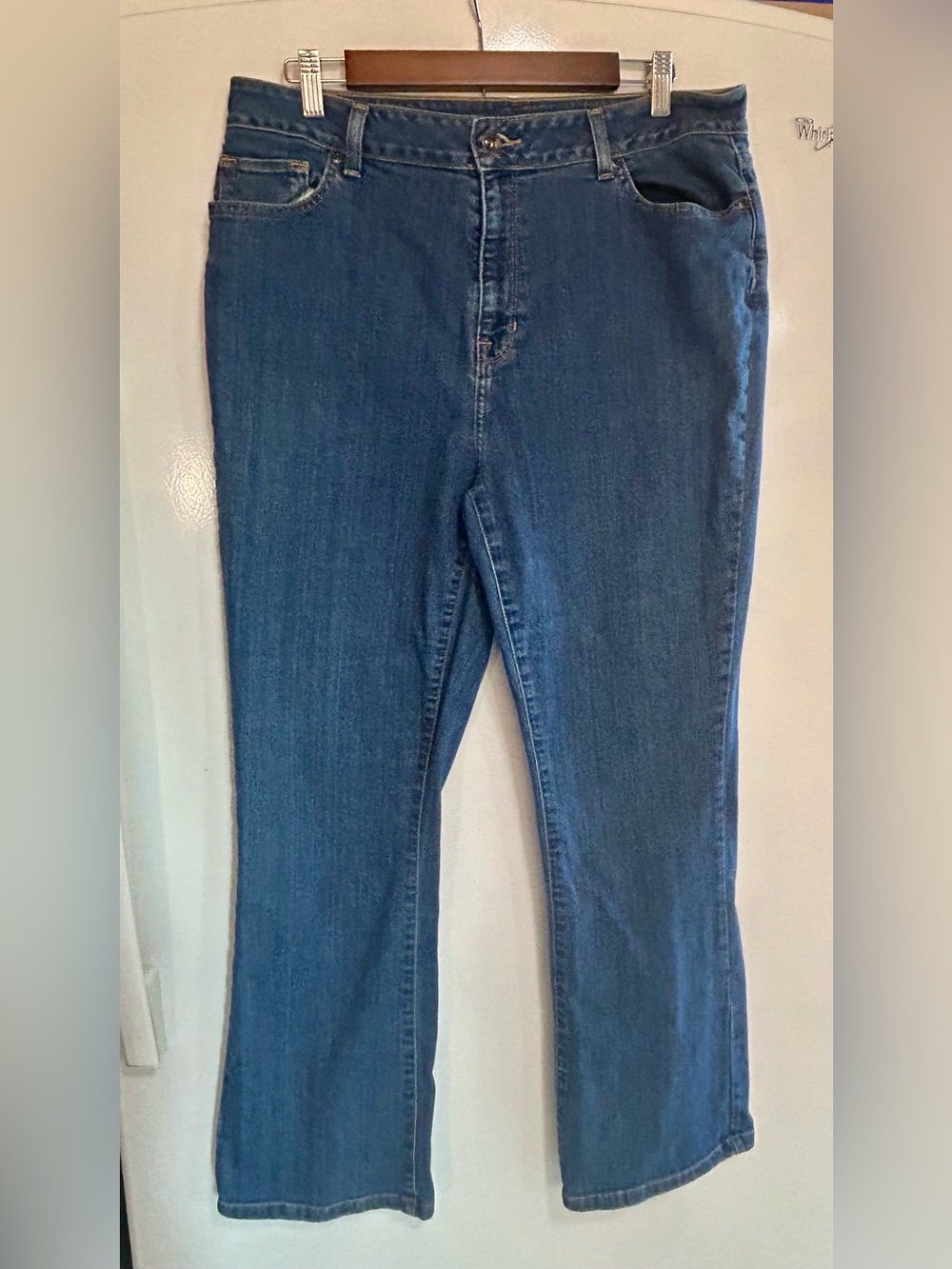 L.L. Bean Wide Leg Medium Wash Jeans Sz 16